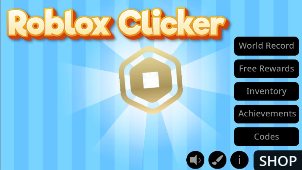 Partida de Roblox Clicker: tocando la moneda dorada de Roblox para ganar dinero