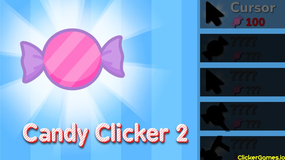 Personalizando skins de doces e acompanhando as estatísticas no menu de Candy Clicker 2.