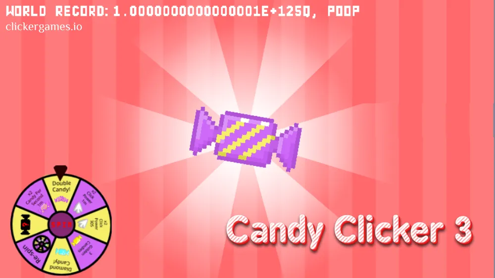 Сбор золотых конфет и улучшение конфетной фабрики в Candy Clicker 3.