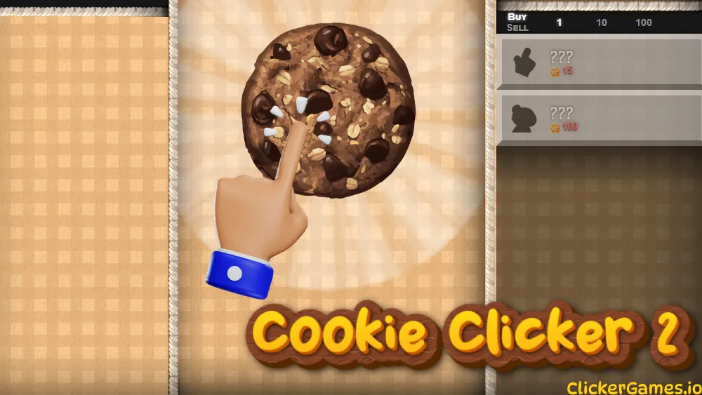 Геймплей Cookie Clicker 2: гигантское печенье и панель улучшений